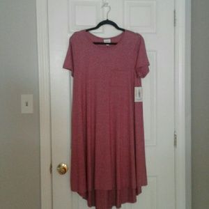 Lularoe Carly heathered Pink medium NWT